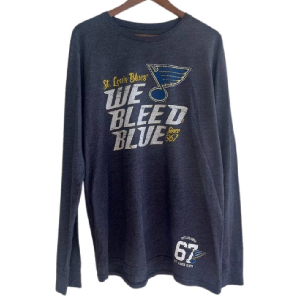 MAJESTIC ST. LOUIS BLUES Long Sleeve Tee Men's XL